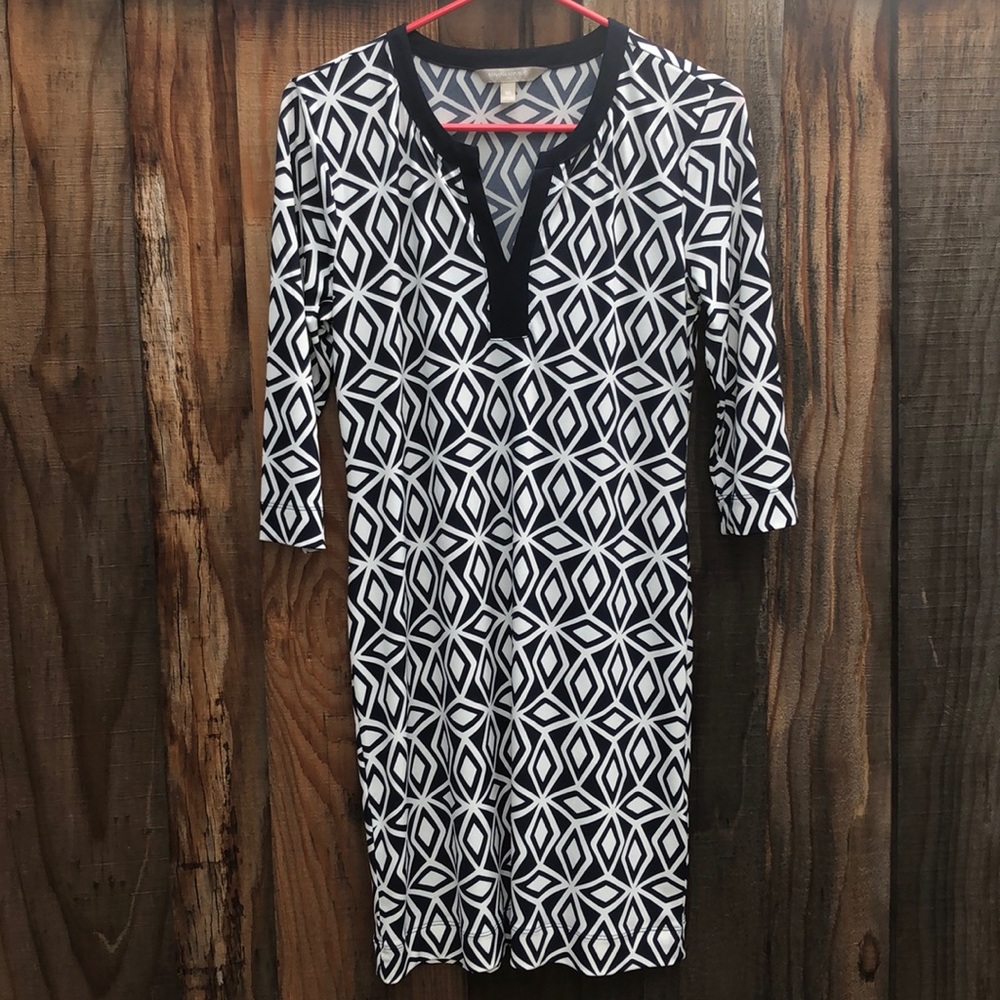 Geometric Print Shift Dress